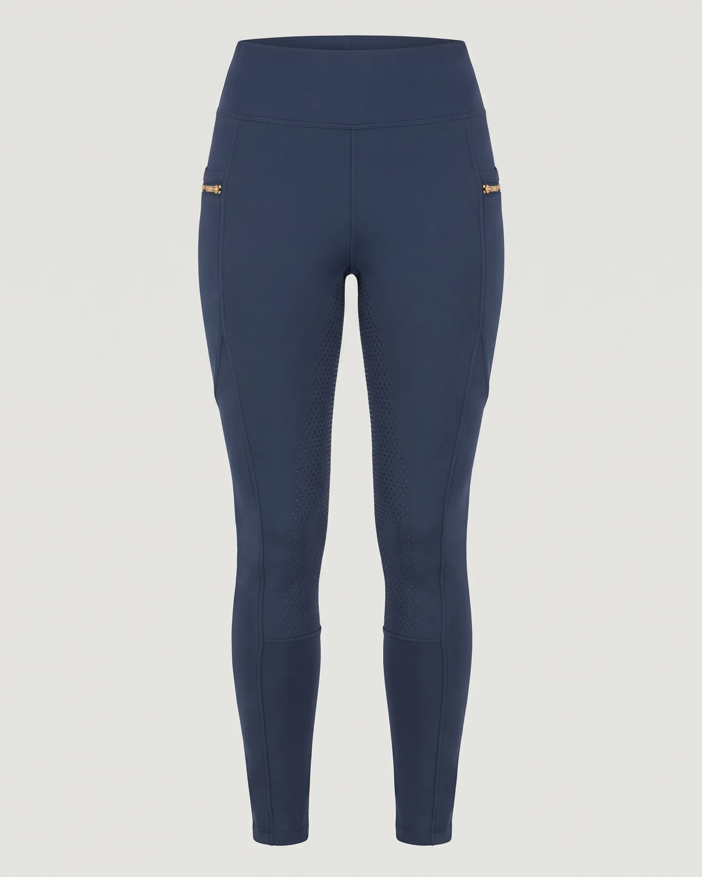 Legging d’équitation marine sur fond clair