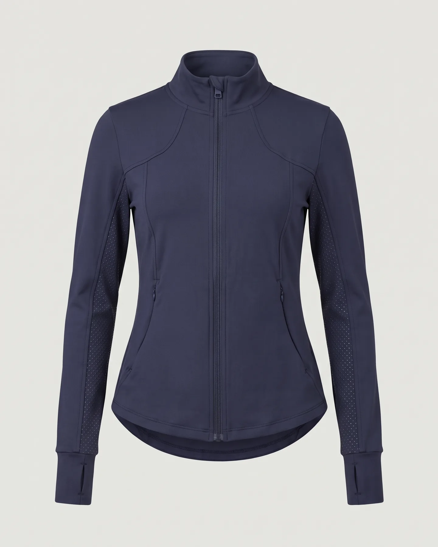 Veste d’entraînement marine à col montant et zip intégral